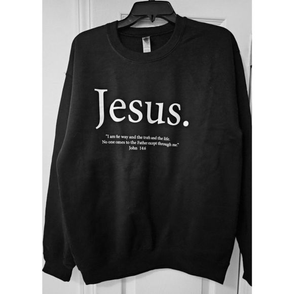 Jesus Faith Sweatshirt Women John 14:6 "I Am the Way" Religious Bible Ve… - Picture 4 of 5